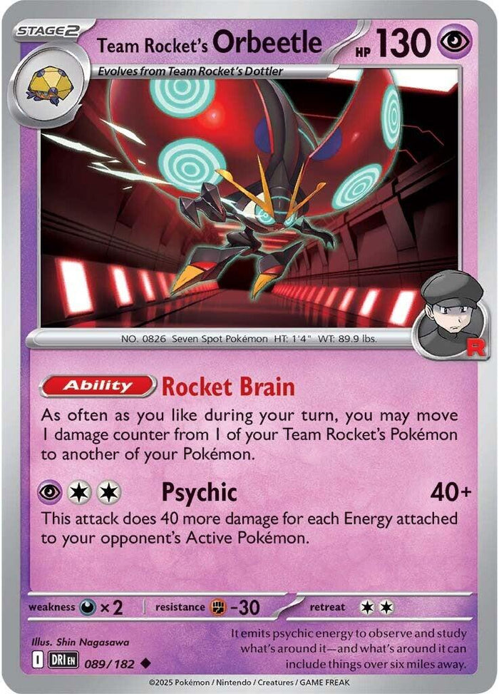 Team Rocket's Orbeetle - 089/182 (Normal) Near Mint_Normal