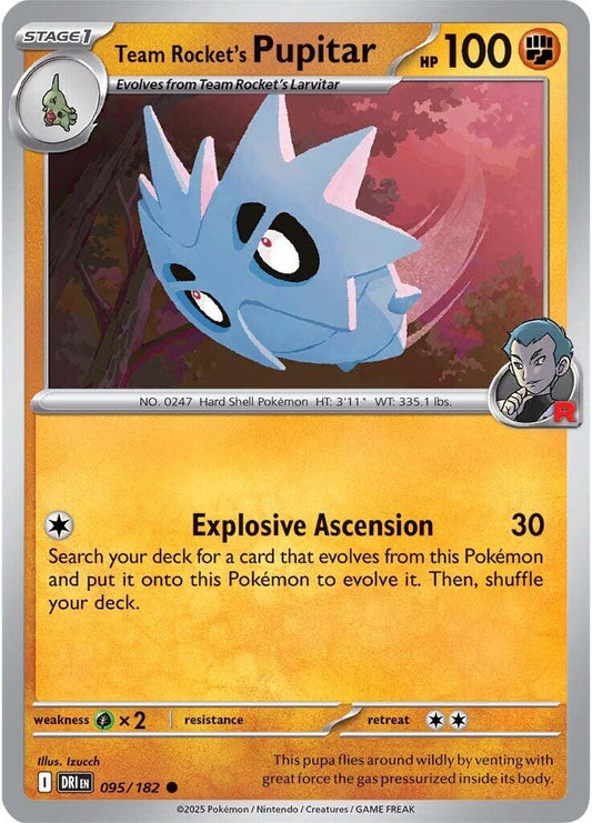 Team Rocket's Pupitar (Reverse Holofoil) Near Mint_Reverse Holofoil