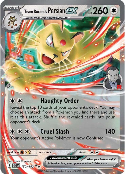 Team Rocket's Persian ex - 150/182 (Holofoil) Near Mint_Holofoil