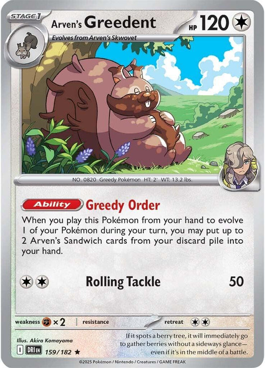 Arven's Greedent - 159/182 (Holofoil) Near Mint_Holofoil