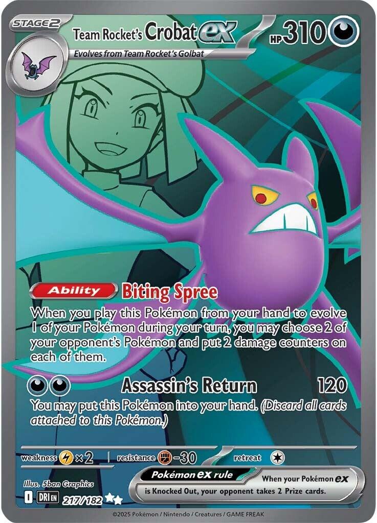 Team Rocket's Crobat ex - 217/182 (Holo)