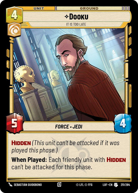 Dooku - It Is Too Late - 211/264 (Normal) Near Mint_Non-Foil
