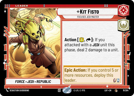 Kit Fisto - Focused Jedi Master - 011/264 (Normal) Near Mint_Non-Foil