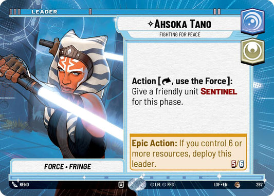 Ahsoka Tano - Fighting For Peace (Hyperspace) - 267 (Normal) Near Mint_Non-Foil