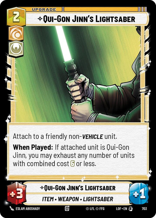 Qui-Gon Jinn's Lightsaber - 703 (Foil) Near Mint_Foil