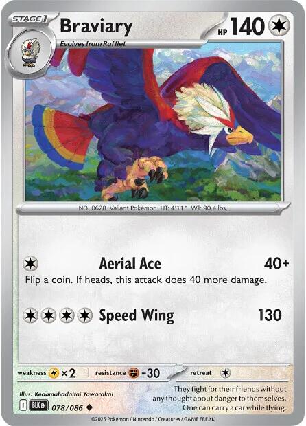 Braviary - 078/086 (Reverse Holofoil) Near Mint_Reverse Holofoil