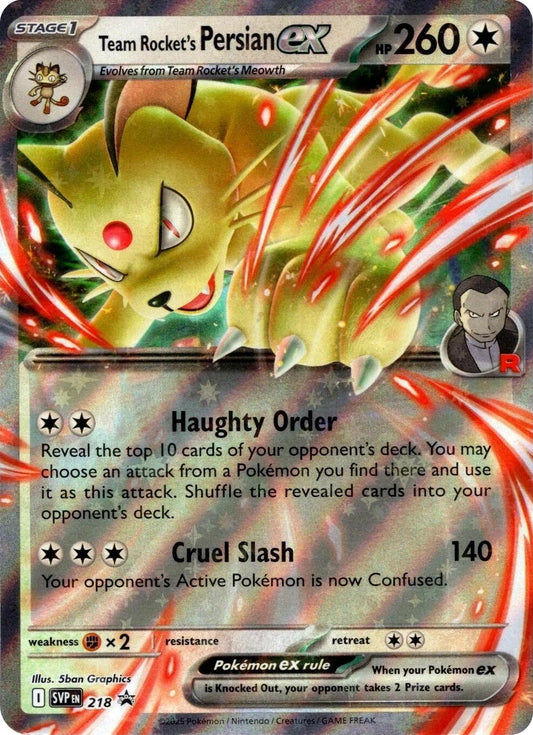 Team Rocket's Persian ex - 218 - 218 (Holo)