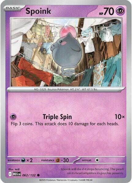Spoink - 062/132 (Reverse Holo)