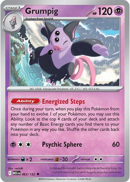Grumpig - 063/132 (Reverse Holo)