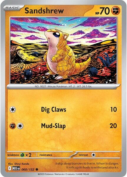 Sandshrew - 068/132 (Reverse Holo)