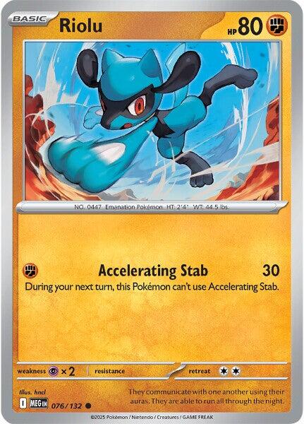 Riolu - 076/132 (Reverse Holo)