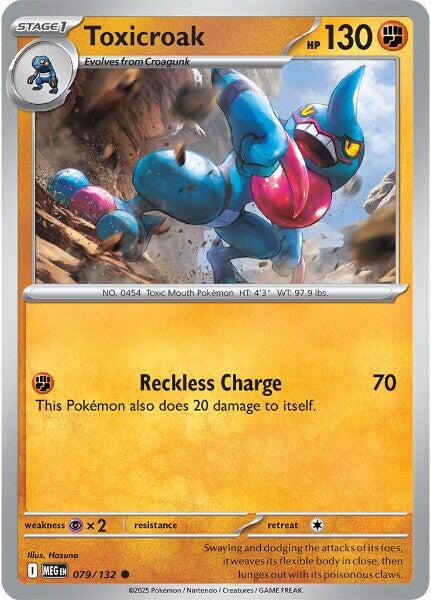 Toxicroak - 079/132 (Reverse Holo)