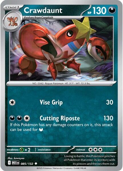 Crawdaunt - 085/132 (Reverse Holo)