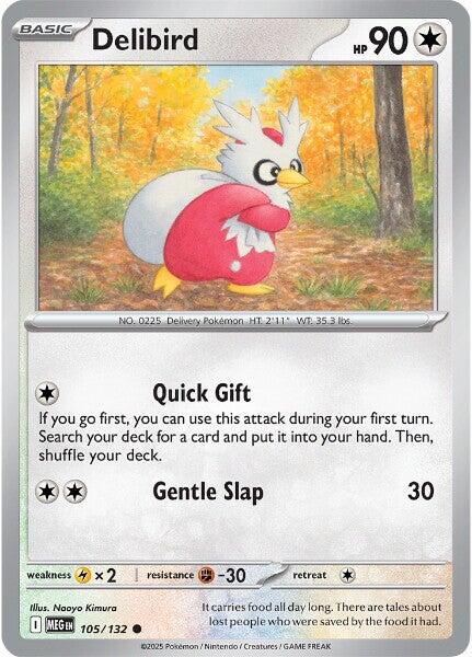Delibird - 105/132 - 105/132 (Reverse Holo)
