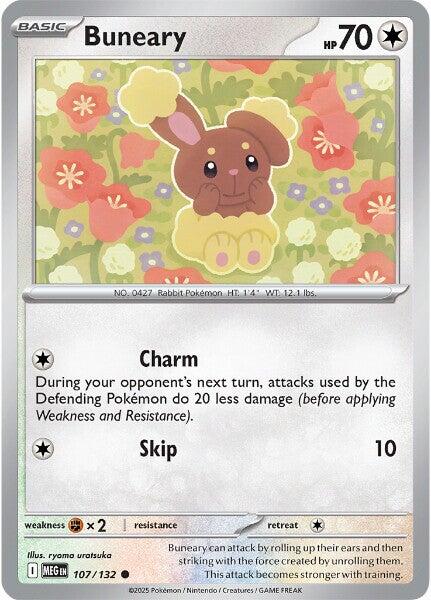 Buneary - 107/132 (Reverse Holo)
