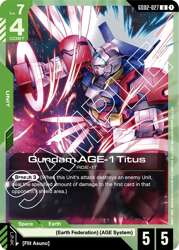 Gundam AGE-1 Titus (GD02-027) - GD02-027