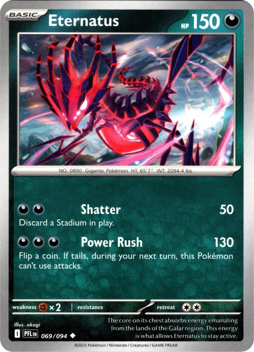 Eternatus - 069/094 (Reverse Holo) - Phantasmal Flames Pokémon card
