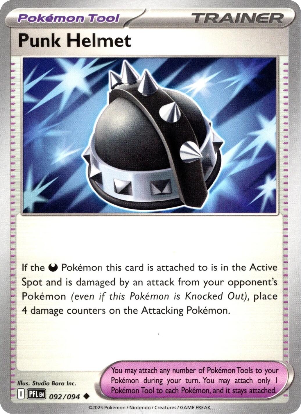 Punk Helmet - 092/094 (Reverse Holo) - Phantasmal Flames Pokémon card