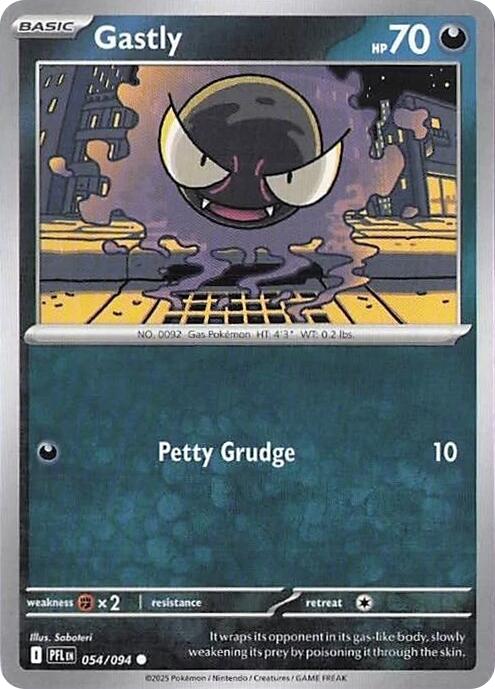 Gastly - 054/094 (Reverse Holo) - Phantasmal Flames Pokémon card