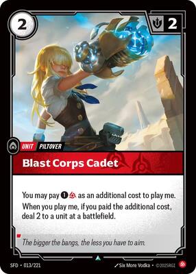 Blast Corps Cadet - 013/221 (Foil)