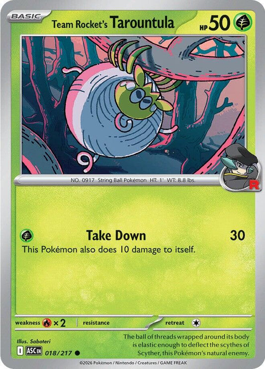 Team Rocket's Tarountula - 018/217 (Reverse Holo)