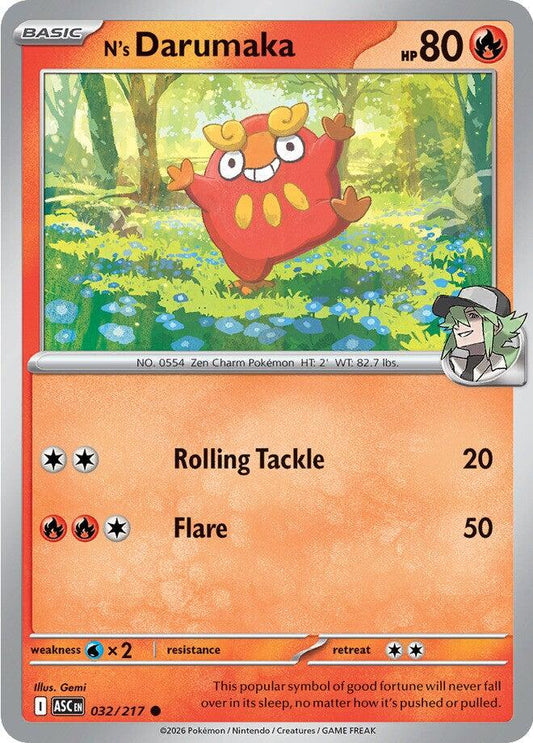 N's Darumaka - 032/217 (Reverse Holo)