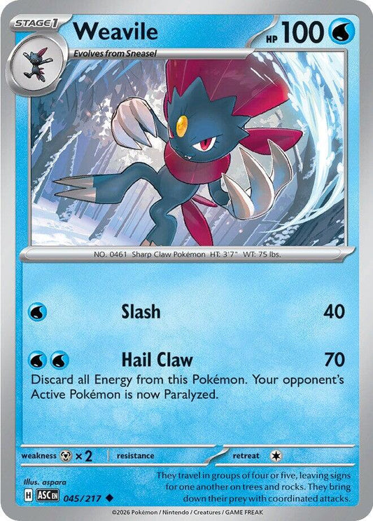 Weavile - 045/217 - 045/217 (Reverse Holo)