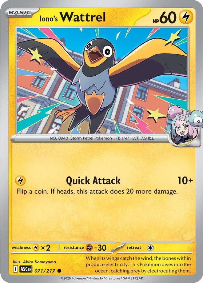 Iono's Wattrel - 071/217 - 071/217 (Reverse Holo)