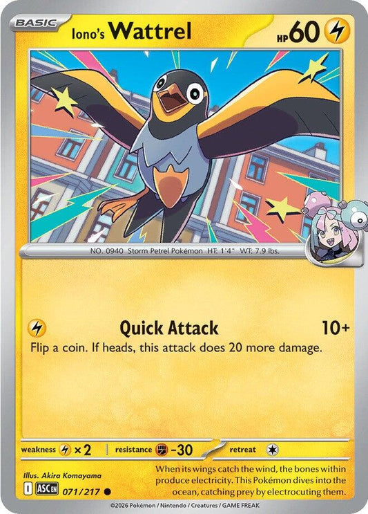Iono's Wattrel - 071/217 - 071/217 (Reverse Holo)