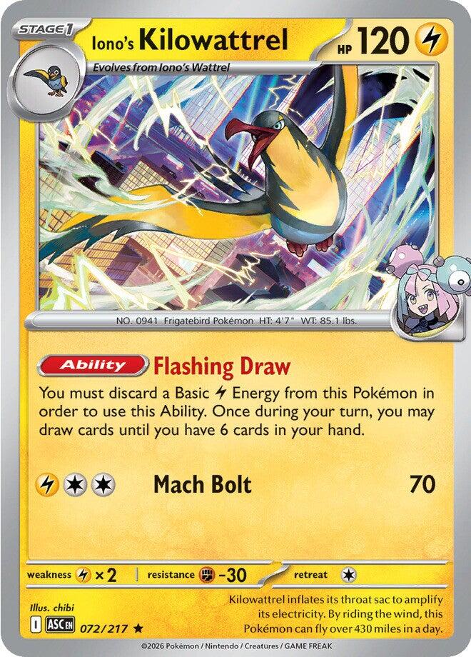 Iono's Kilowattrel - 072/217 (Holo)