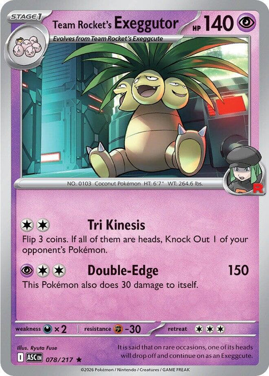 Team Rocket's exeggutor - 078/217 (Holo)