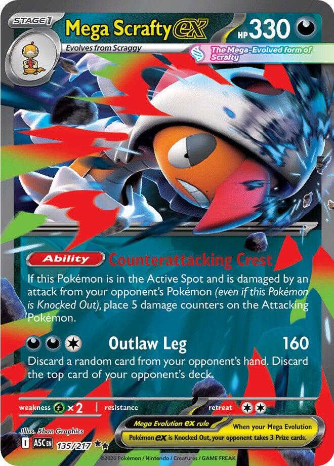 Mega Scrafty ex - 135/217 (Holo)