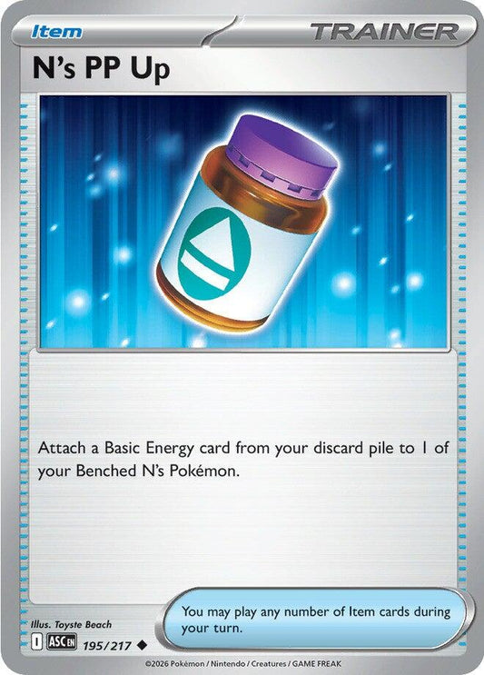 N's PP Up - 195/217 - 195/217 (Reverse Holo)
