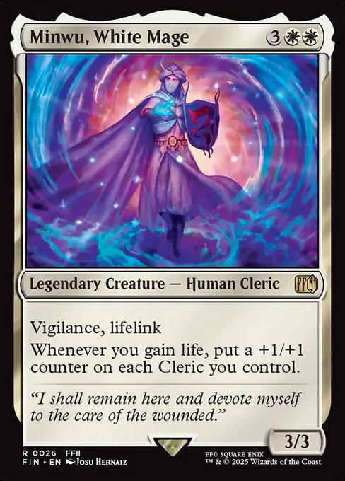 Minwu, White Mage - 26 (Normal) Near Mint_Non-Foil