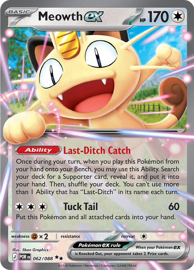 Meowth ex - 062/088 (Holo)