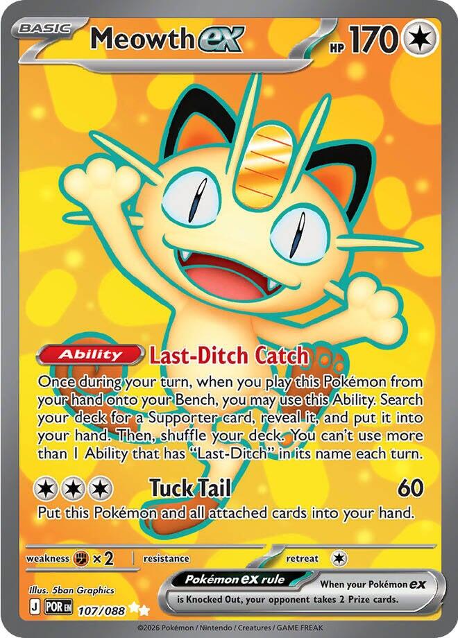 Meowth ex - 107/088 (Holo)