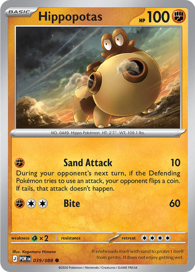 Hippopotas - 039/088 (Reverse Holo)