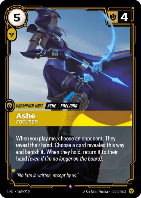 Ashe - Focused - 169/219 (Foil)