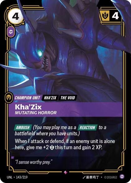 Kha'Zix - Mutating Horror - 143/219 (Foil)