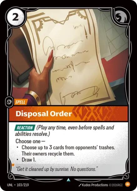 Disposal Order - 103/219