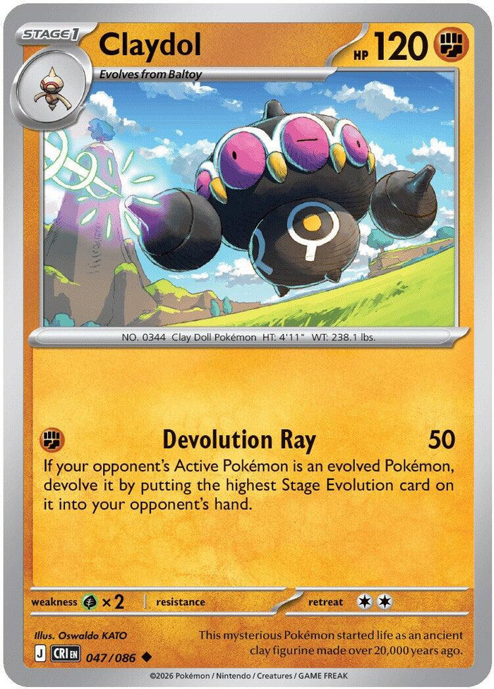 Claydol - 047/086 (Reverse Holo)