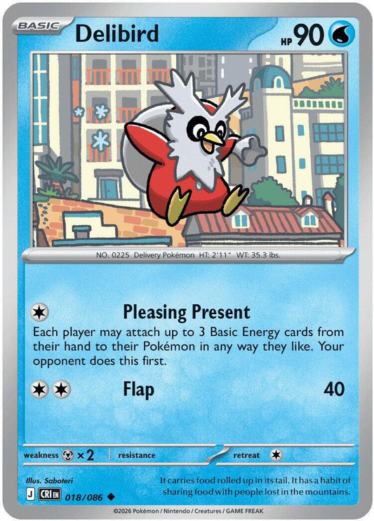 Delibird - 018/086 (Reverse Holo)