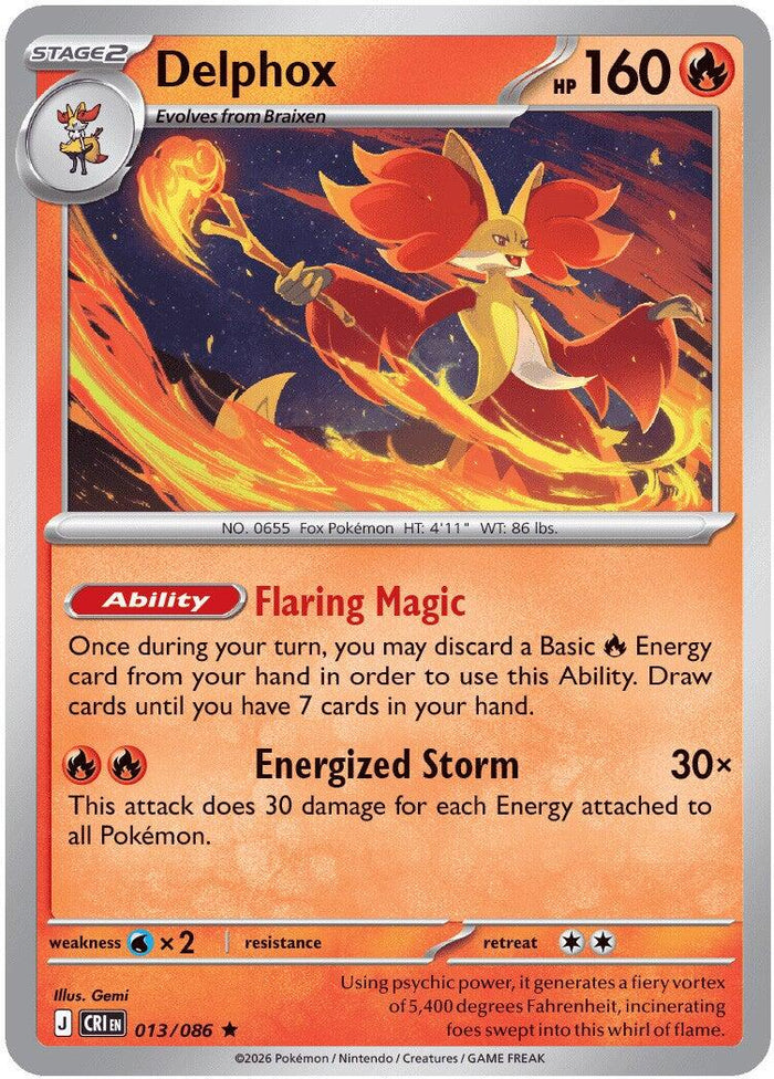 Delphox - 013/086 (Reverse Holo)