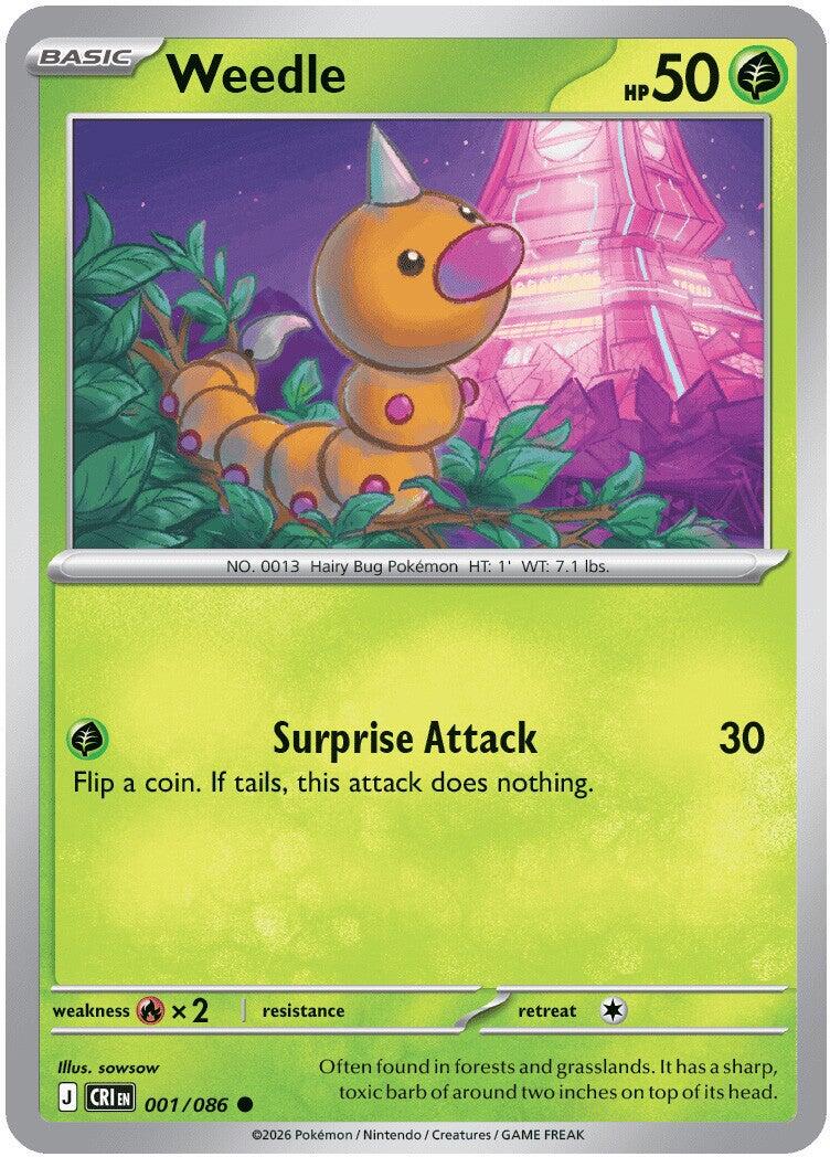 Weedle - 001/086 (Reverse Holo)