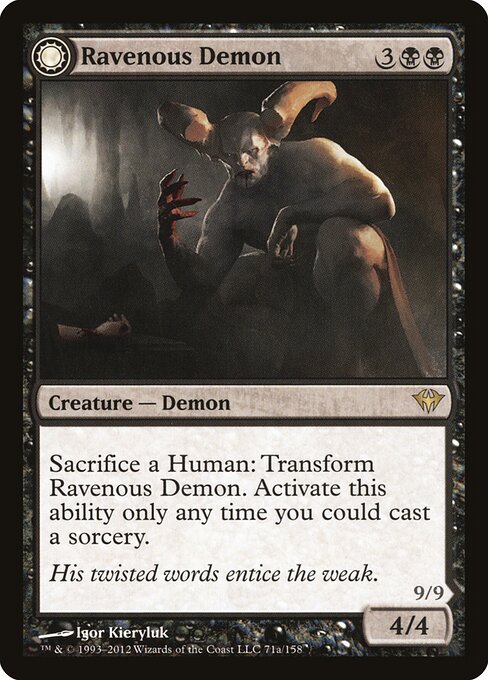 Ravenous Demon // Archdemon of Greed DKA #71 Foil