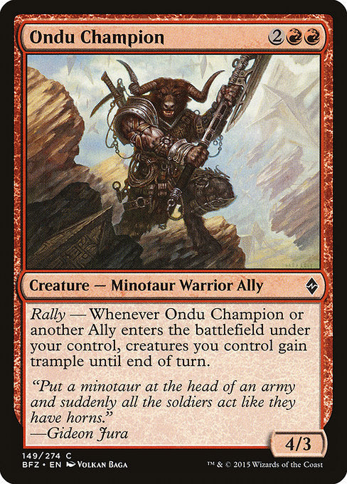 Ondu Champion - 149 (Normal) Near Mint_Non-Foil