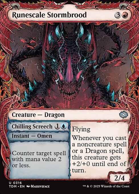 Runescale Stormbrood // Chilling Screech - 316 (Foil) Near Mint_Foil
