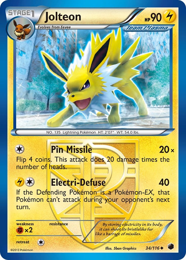 Jolteon (Team Plasma) - 34/116 (Non-Foil)
