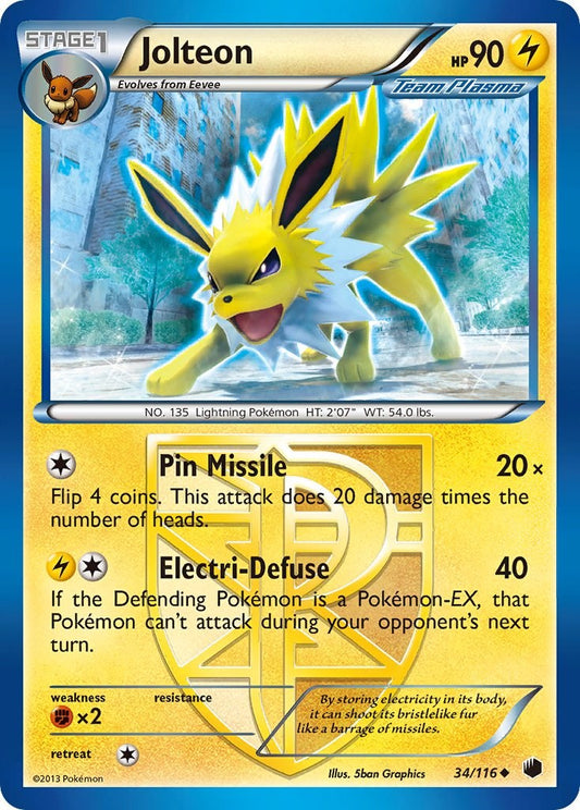 Jolteon (Team Plasma) - 34/116 (Non-Foil)