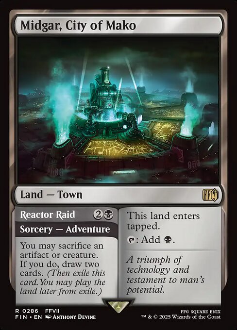 JP Midgar, City of Mako // Reactor Raid - 286 (Foil) Near Mint_Foil